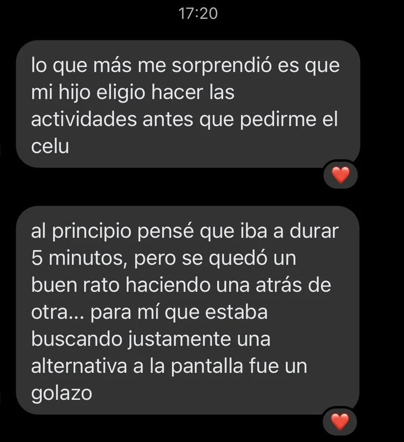 Testimonio de una mamá: su hijo eligió las actividades antes que pedir el celu